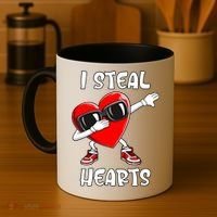 Valentines Day Cool Gift Love Dabbing Heart Great Gift Coffee Mug thumb 4