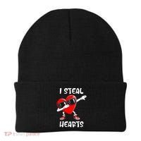 Valentines Day Cool Gift Love Dabbing Heart Great Gift Beanie thumb 0