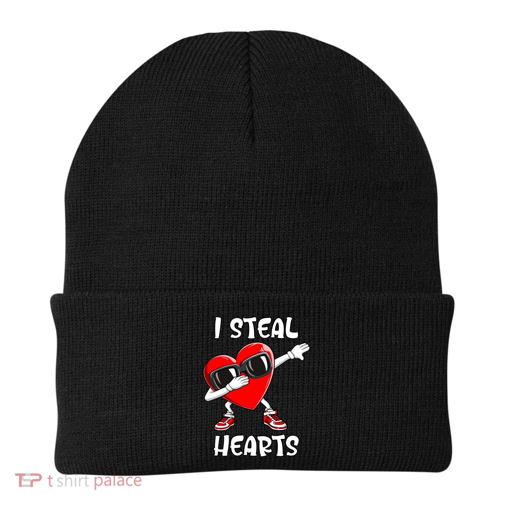 Valentines Day Cool Gift Love Dabbing Heart Great Gift Beanie