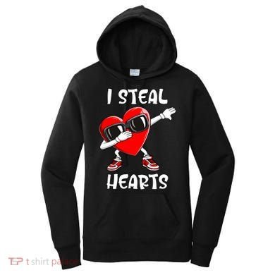 Valentines Day Cool Gift Love Dabbing Heart Great Gift Women's Hoodie