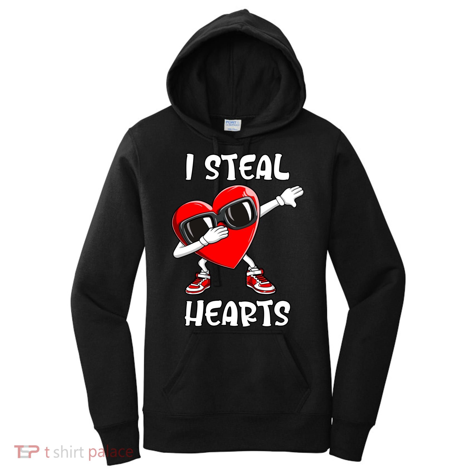 Valentines Day Cool Gift Love Dabbing Heart Great Gift Women's Hoodie