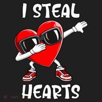 Valentines Day Cool Gift Love Dabbing Heart Great Gift Hat thumb 2