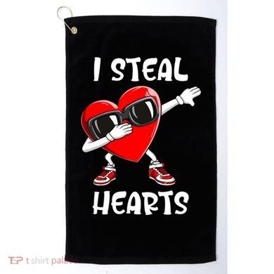 Valentines Day Cool Gift Love Dabbing Heart Great Gift Golf Towel