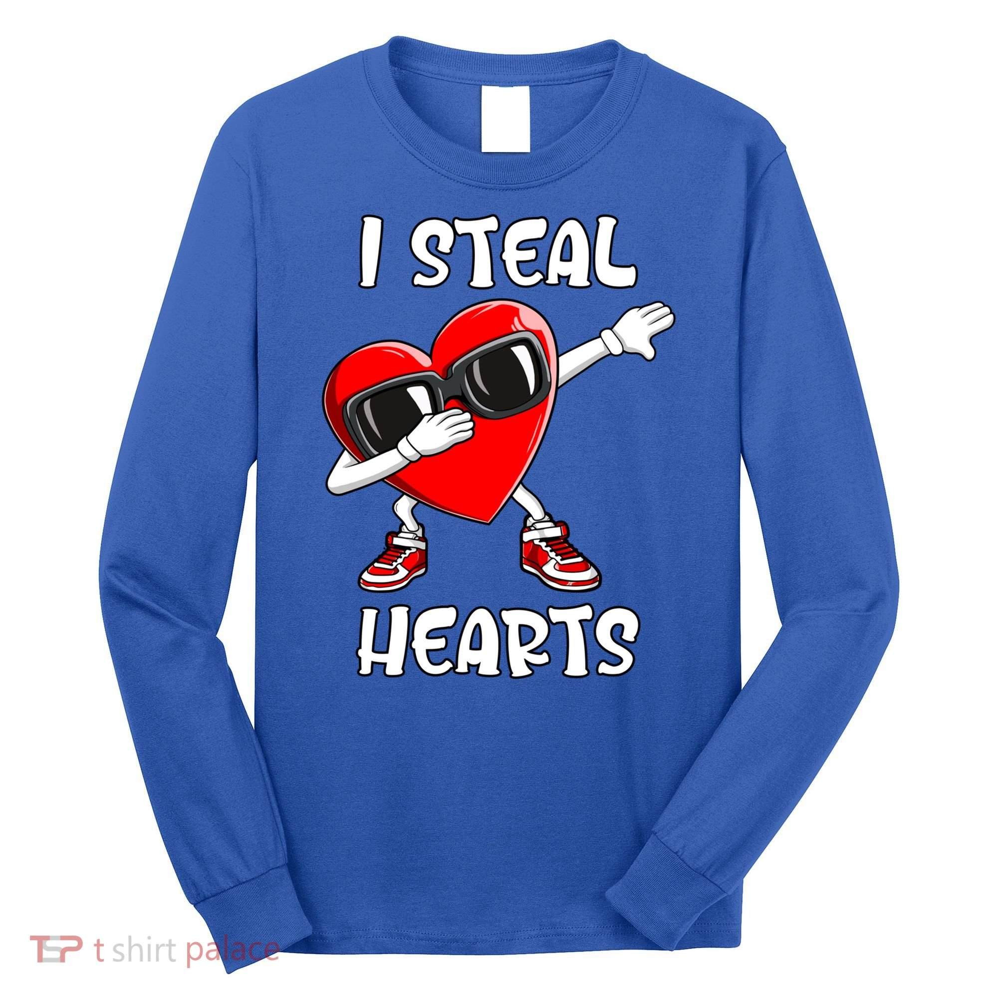 Valentines Day Cool Gift Love Dabbing Heart Great Gift Long Sleeve Shirt