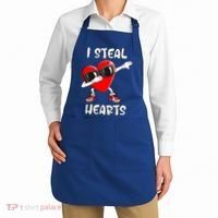 Valentines Day Cool Gift Love Dabbing Heart Great Gift Apron thumb 2