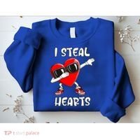 Valentines Day Cool Gift Love Dabbing Heart Great Gift Sweatshirt thumb 2