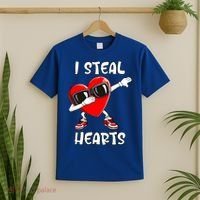 Valentines Day Cool Gift Love Dabbing Heart Great Gift T-Shirt thumb 2