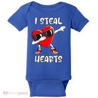 Valentines Day Cool Gift Love Dabbing Heart Great Gift Baby Bodysuit thumb 0