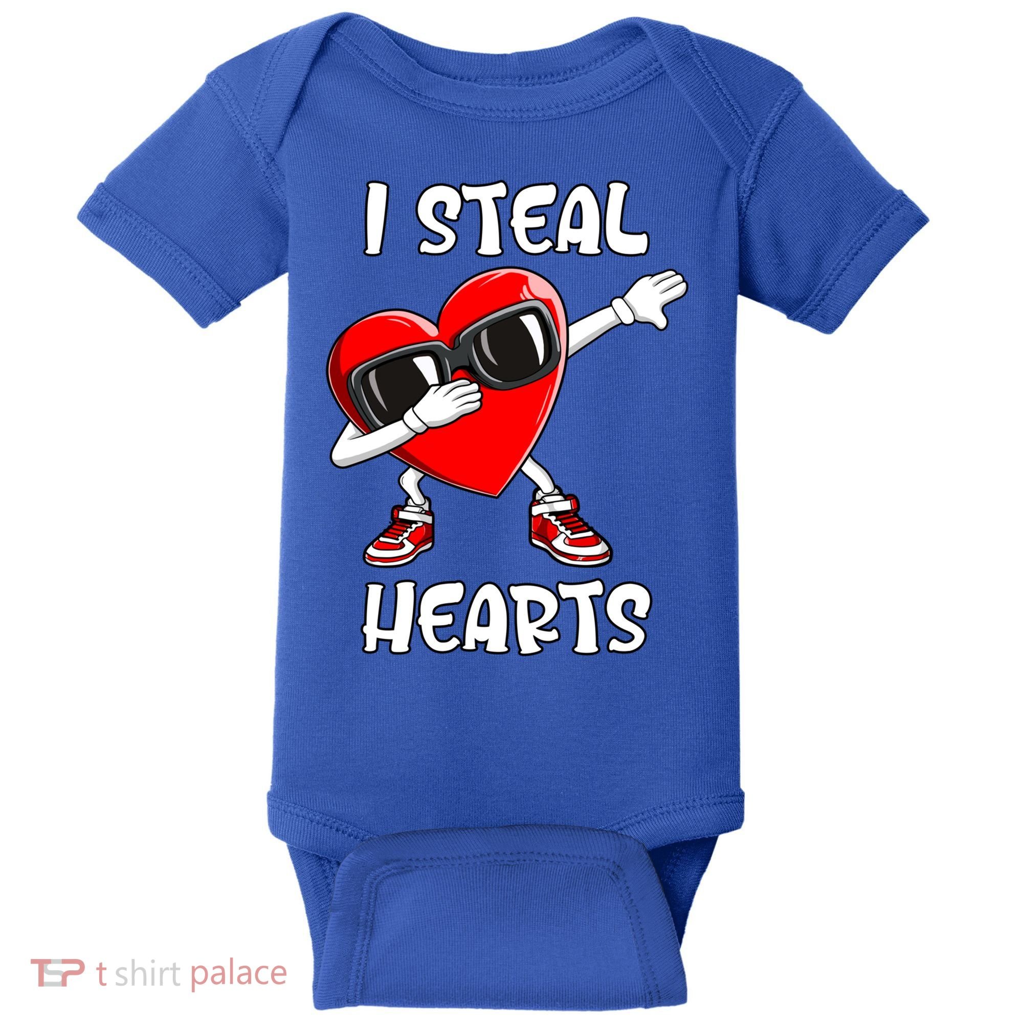 Valentines Day Cool Gift Love Dabbing Heart Great Gift Baby Bodysuit