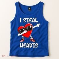 Valentines Day Cool Gift Love Dabbing Heart Great Gift Tank Top thumb 2