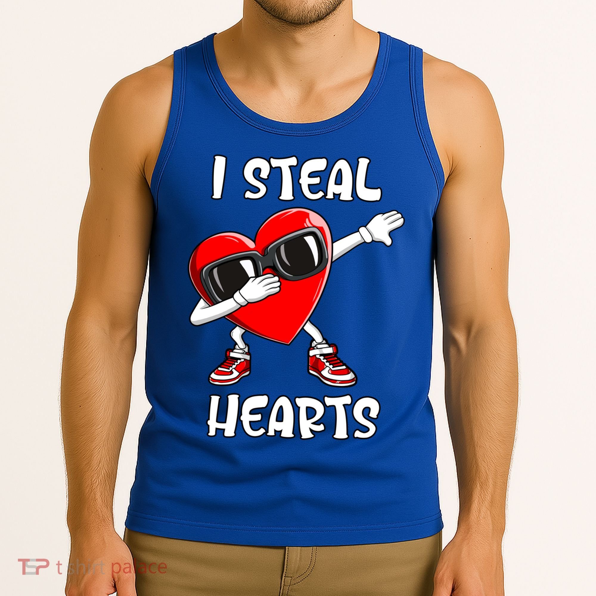 Valentines Day Cool Gift Love Dabbing Heart Great Gift Tank Top