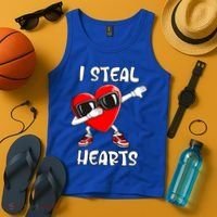 Valentines Day Cool Gift Love Dabbing Heart Great Gift Tank Top thumb 4