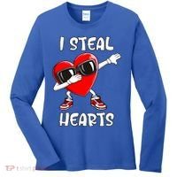 Valentines Day Cool Gift Love Dabbing Heart Great Gift Women's Long Sleeve Shirt thumb 0