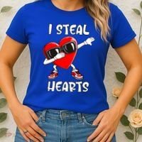 Valentines Day Cool Gift Love Dabbing Heart Great Gift Women's T-Shirt thumb 2