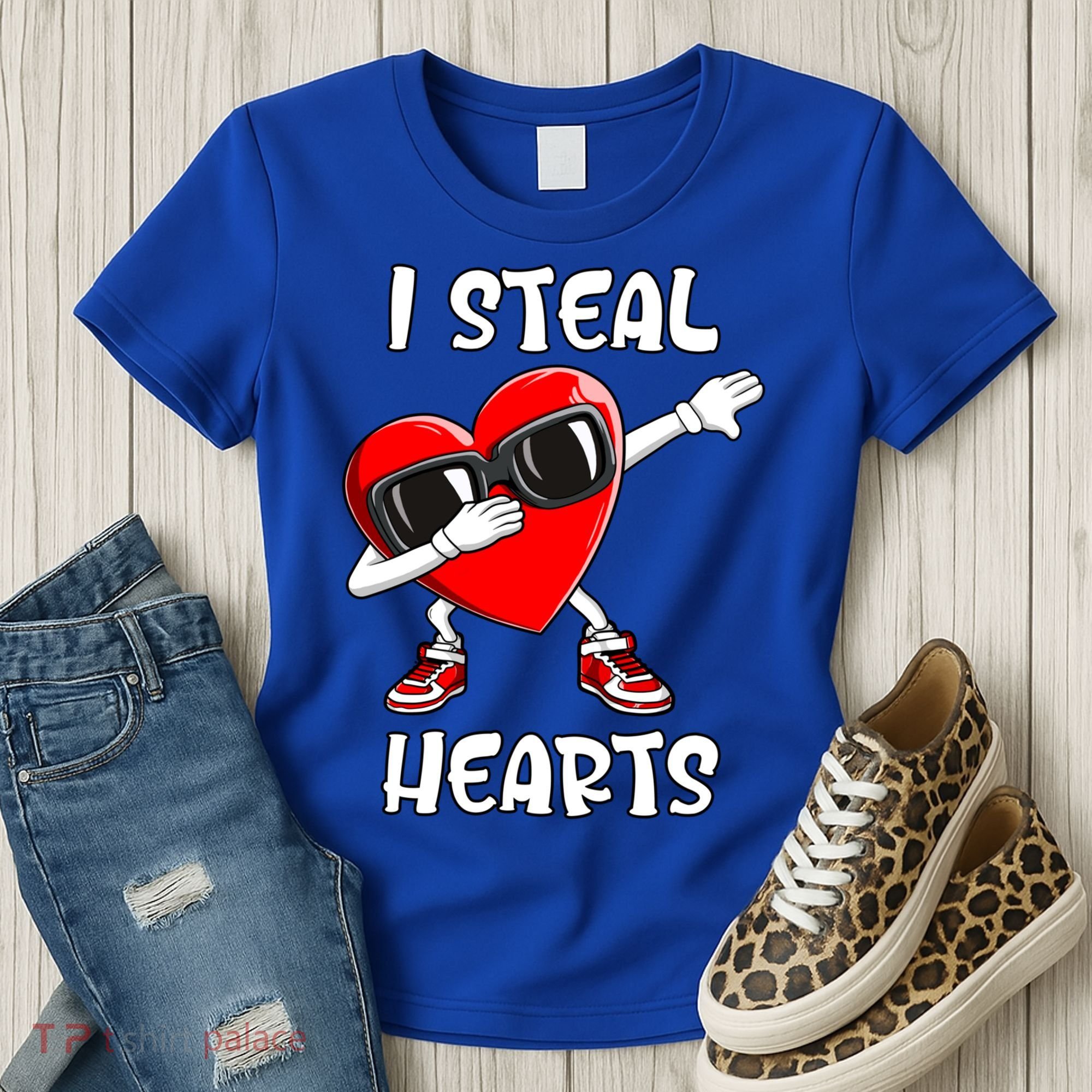 Valentines Day Cool Gift Love Dabbing Heart Great Gift Women's T-Shirt