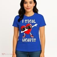 Valentines Day Cool Gift Love Dabbing Heart Great Gift Women's T-Shirt thumb 4