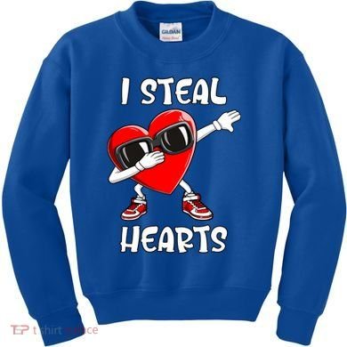 Valentines Day Cool Gift Love Dabbing Heart Great Gift Kids Sweatshirt