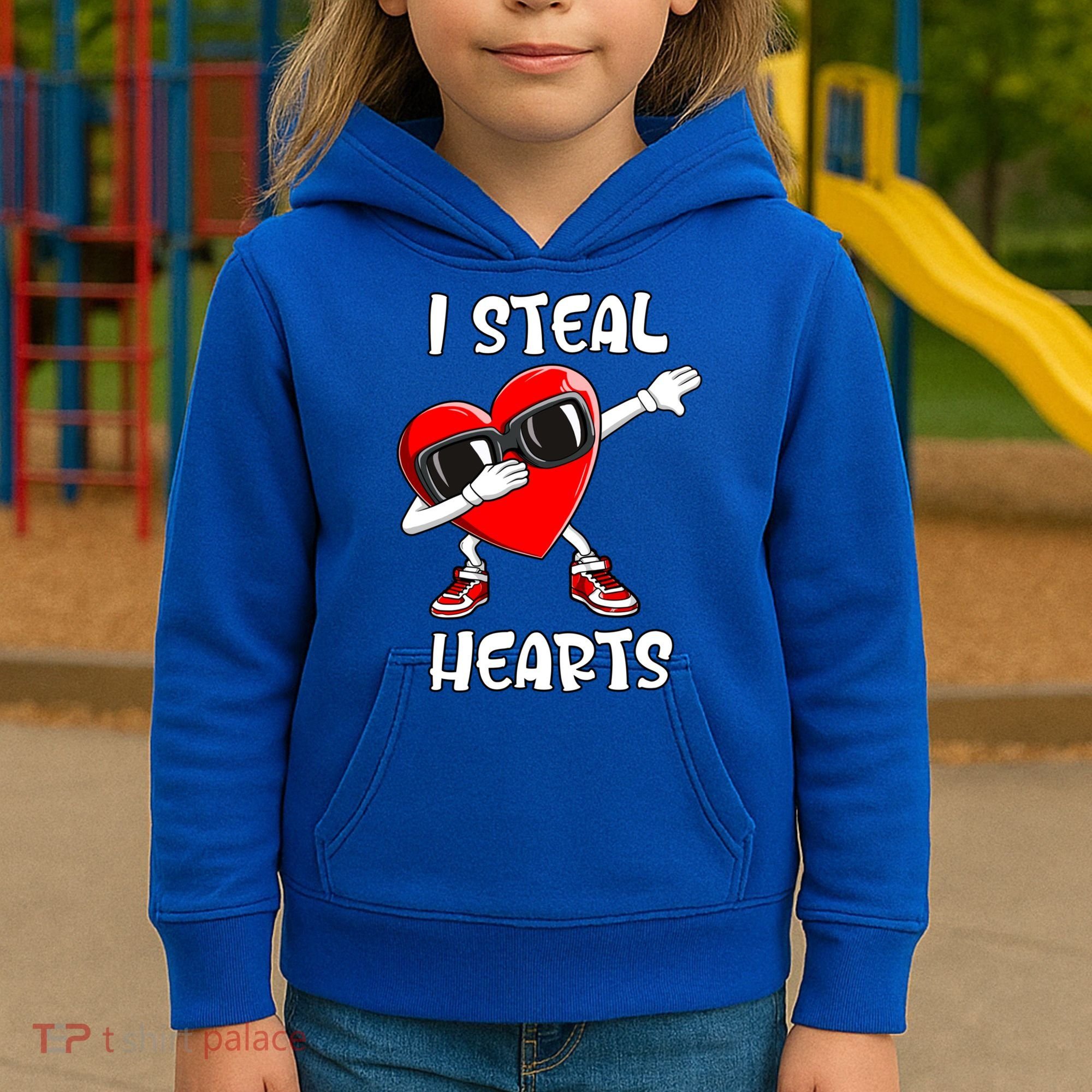 Valentines Day Cool Gift Love Dabbing Heart Great Gift Kids Hoodie