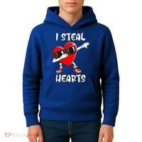 Valentines Day Cool Gift Love Dabbing Heart Great Gift Kids Hoodie thumb 4