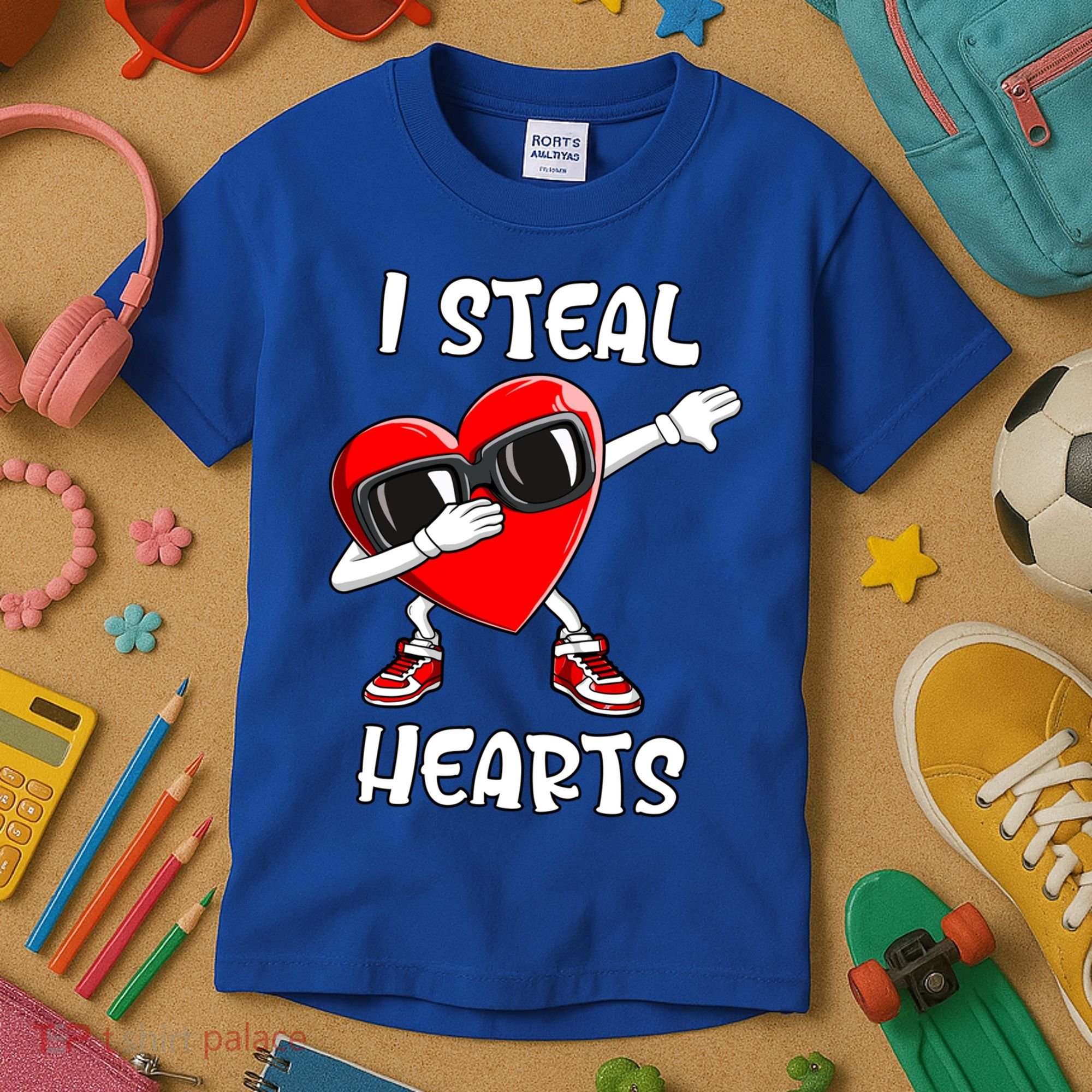 Valentines Day Cool Gift Love Dabbing Heart Great Gift Kids T-Shirt