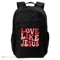 Valentine Day Christian Gift Groovy Love Like Jesus Backpack thumb 0