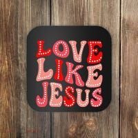 Valentine Day Christian Gift Groovy Love Like Jesus Coaster thumb 0