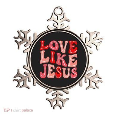 Valentine Day Christian Gift Groovy Love Like Jesus Ornament