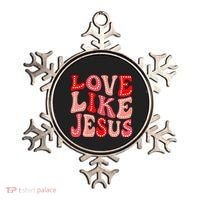 Valentine Day Christian Gift Groovy Love Like Jesus Ornament thumb 0