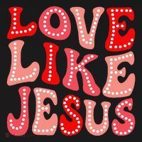 Valentine Day Christian Gift Groovy Love Like Jesus Baby Bodysuit thumb 2