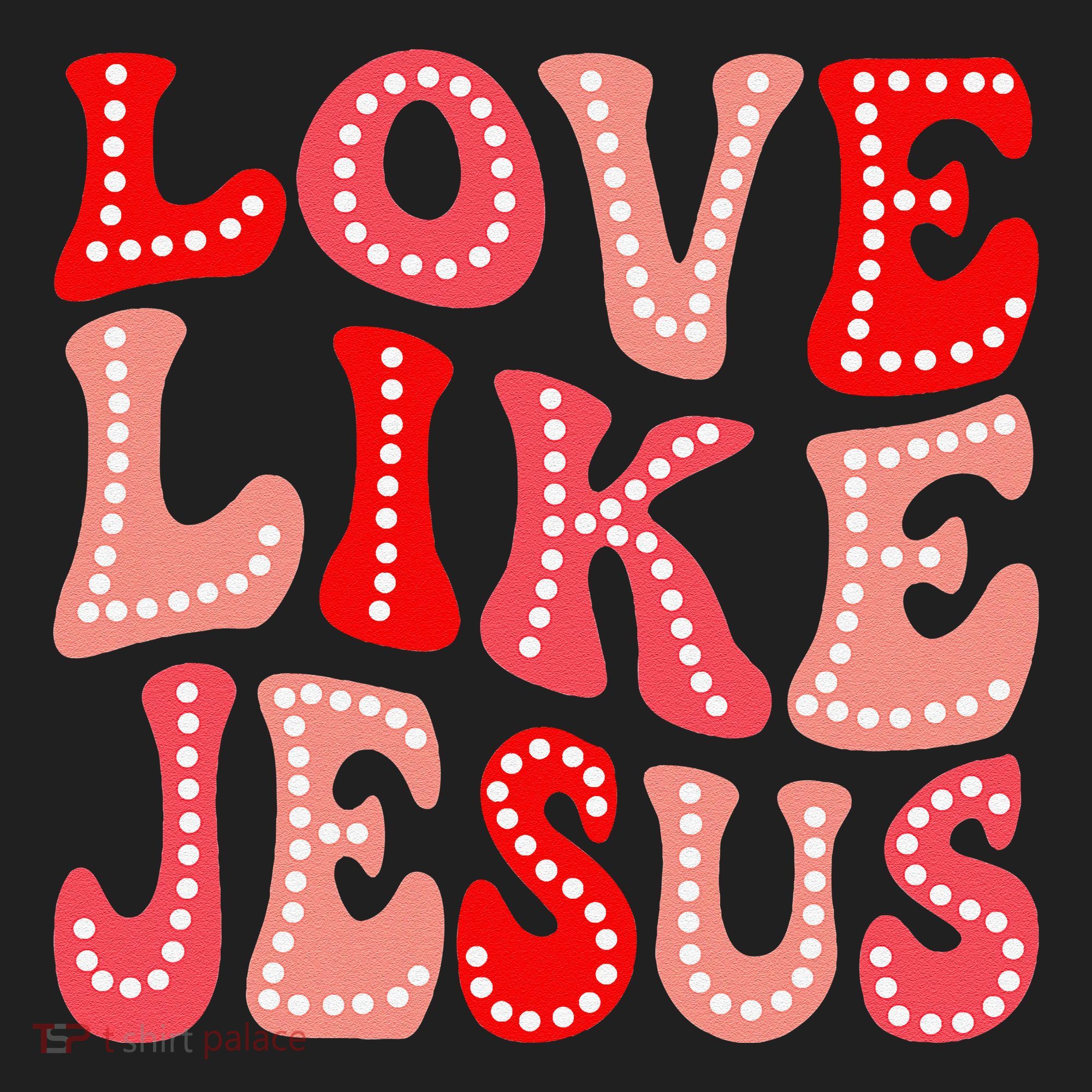 Valentine Day Christian Gift Groovy Love Like Jesus Golf Towel