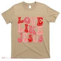 Valentine Day Christian Gift Groovy Love Like Jesus T-Shirt thumb 0