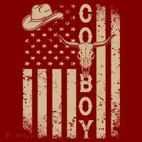 Vintage Distressed Cowboy American USA Flag T-Shirt thumb 7