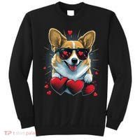 Valentines Day Corgi Heart Couples Love Corgi Dog Lovers Sweatshirt thumb 0