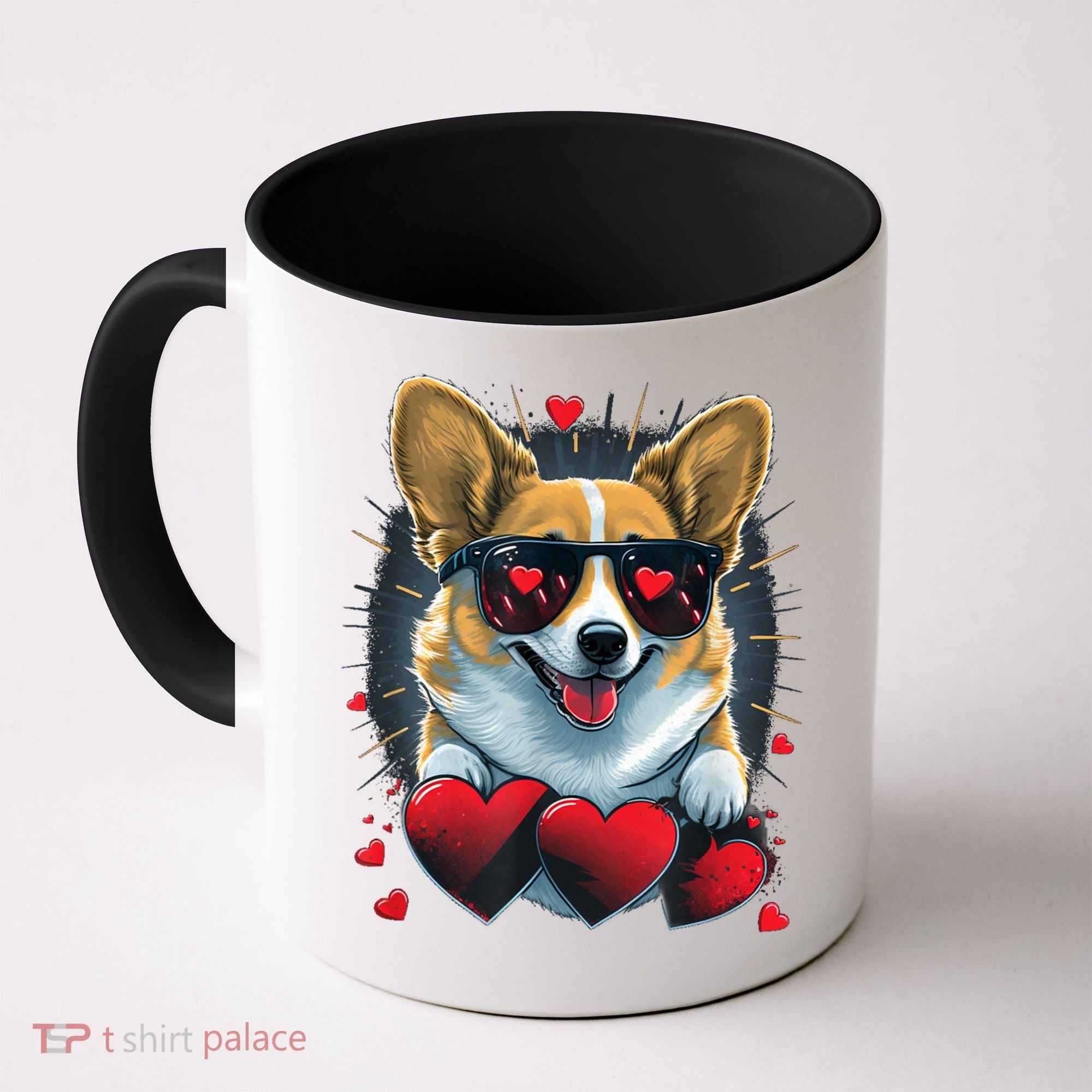 Valentines Day Corgi Heart Couples Love Corgi Dog Lovers Coffee Mug