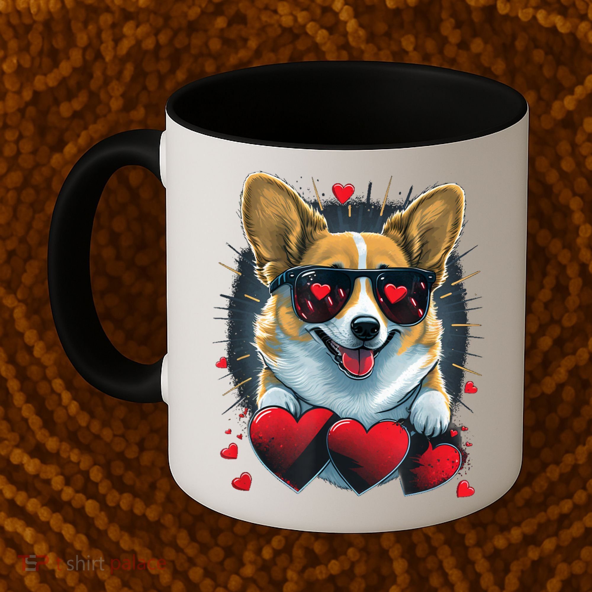 Valentines Day Corgi Heart Couples Love Corgi Dog Lovers Coffee Mug