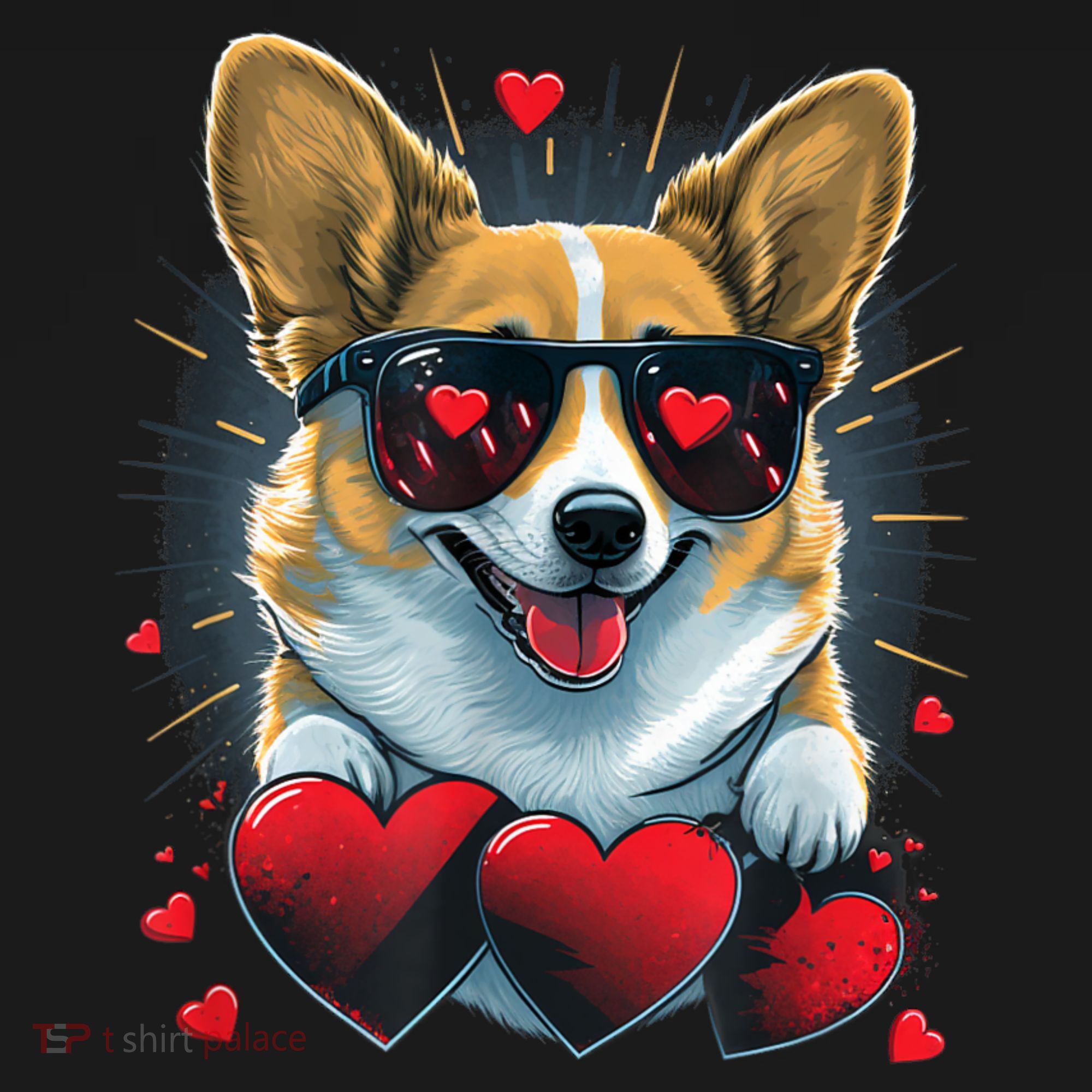 Valentines Day Corgi Heart Couples Love Corgi Dog Lovers Women's Tank Top