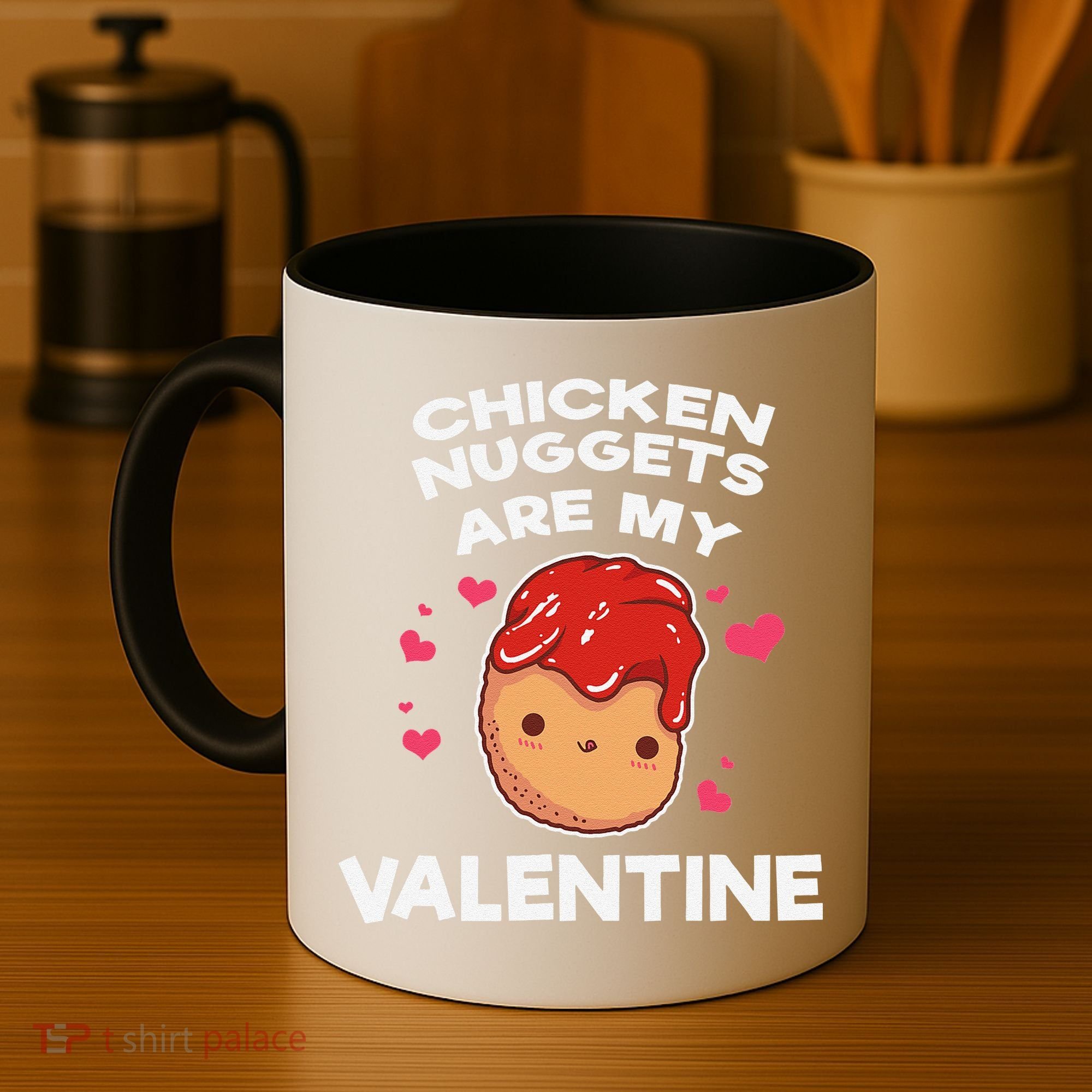 Valentine's Day Chicken Nuggets Funny Nug Food Coffee Mug