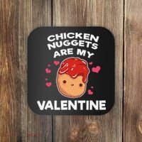 Valentine's Day Chicken Nuggets Funny Nug Food Coaster thumb 0