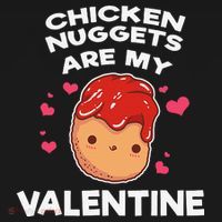 Valentine's Day Chicken Nuggets Funny Nug Food Women's Hoodie thumb 2