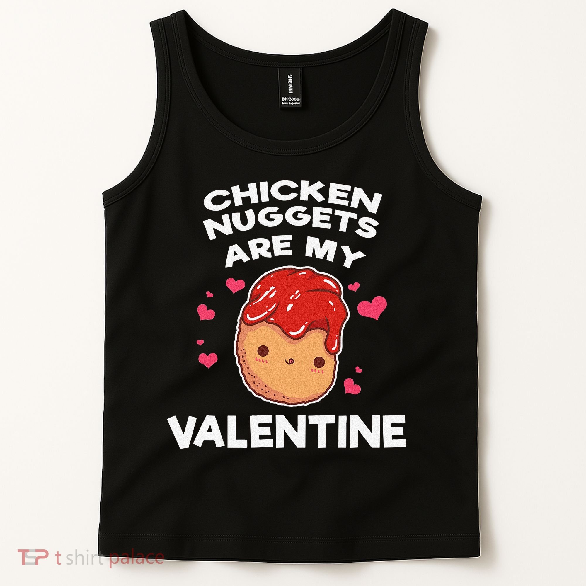 Valentine's Day Chicken Nuggets Funny Nug Food Tank Top