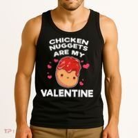 Valentine's Day Chicken Nuggets Funny Nug Food Tank Top thumb 3