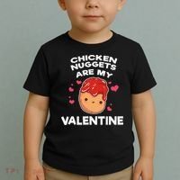 Valentine's Day Chicken Nuggets Funny Nug Food Toddler T-Shirt thumb 2