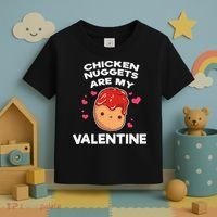 Valentine's Day Chicken Nuggets Funny Nug Food Toddler T-Shirt thumb 3