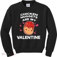 Valentine's Day Chicken Nuggets Funny Nug Food Kids Sweatshirt thumb 0