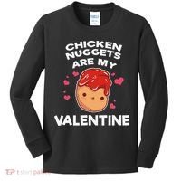Valentine's Day Chicken Nuggets Funny Nug Food Kids Long Sleeve Shirt thumb 0