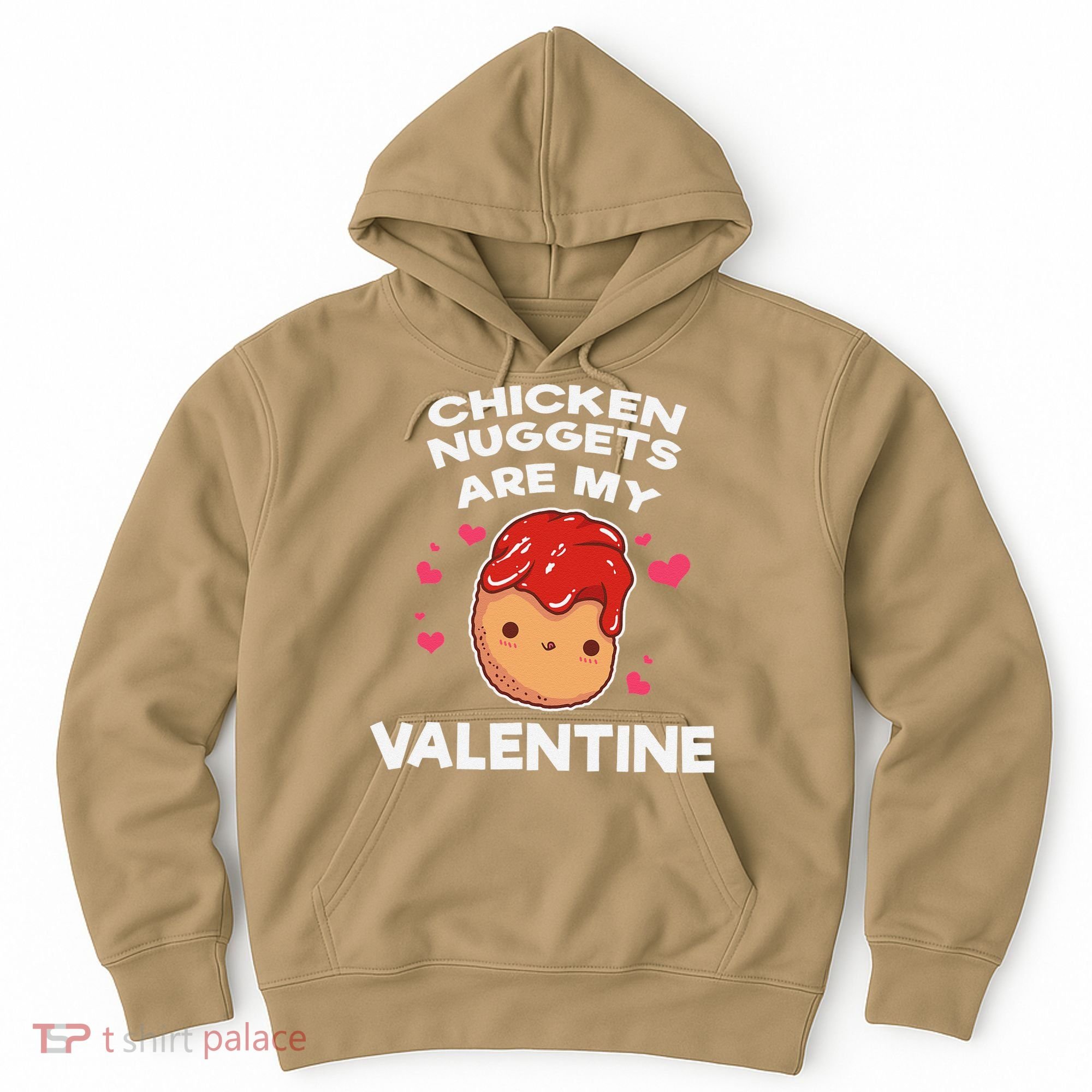 Valentine's Day Chicken Nuggets Funny Nug Food Hoodie