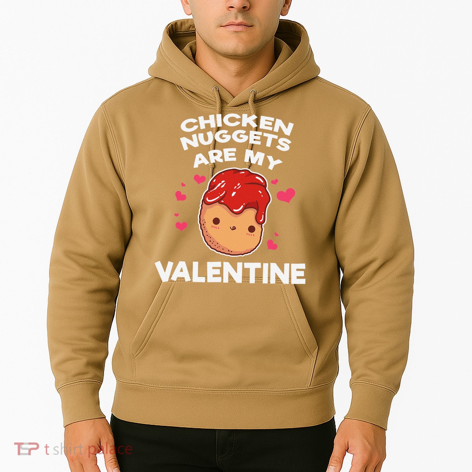 Valentine's Day Chicken Nuggets Funny Nug Food Hoodie