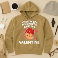 Valentine's Day Chicken Nuggets Funny Nug Food Hoodie thumb 3