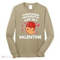 Valentine's Day Chicken Nuggets Funny Nug Food Long Sleeve Shirt thumb 0