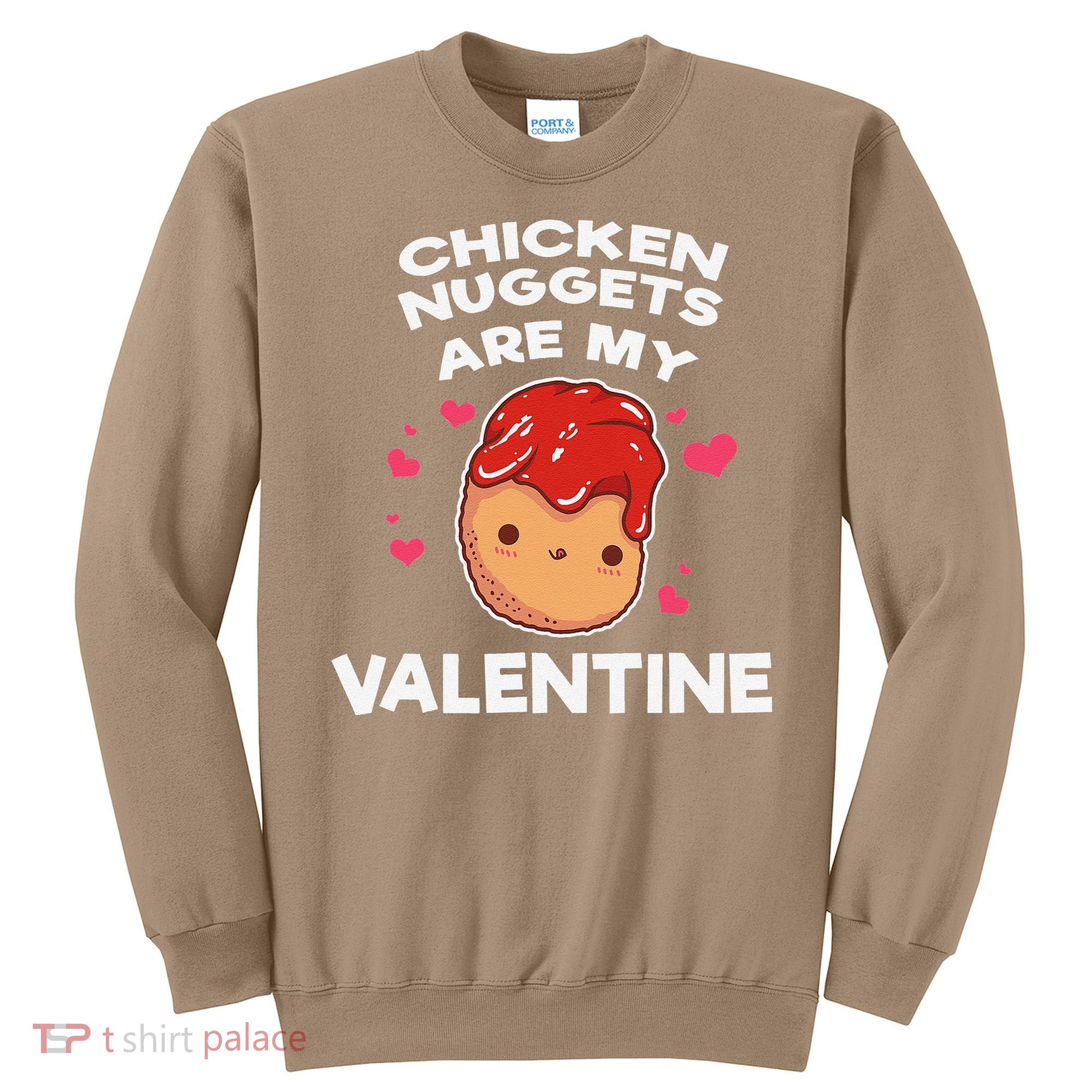 Valentine's Day Chicken Nuggets Funny Nug Food Sweatshirt